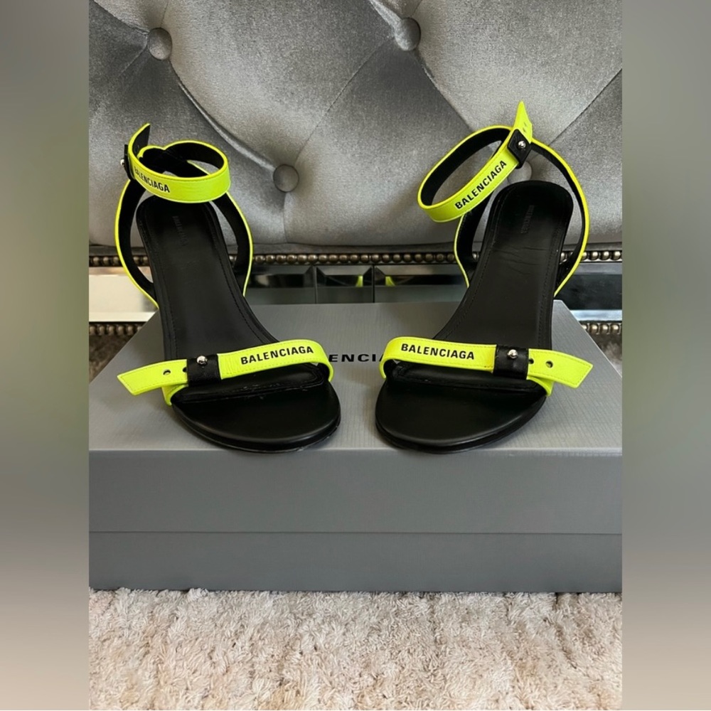 Balenciaga Afterhour Logo Ankle Heels